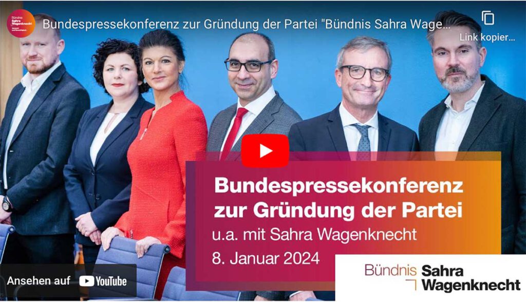 Offizielle Parteigründung BSW